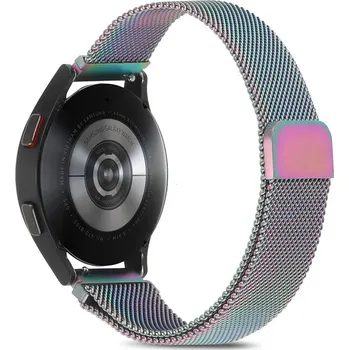 Příslušenství k chytrým hodinkám Kovový řemínek milánský tah 18mm pro Samsung / Huawei / Xiaomi / Garmin Barva: Duha