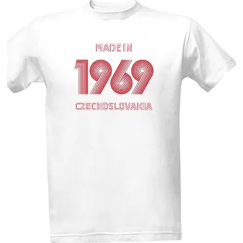 Pánská móda Tričko s potiskem Made in 1969 Czechoslovakia pánské