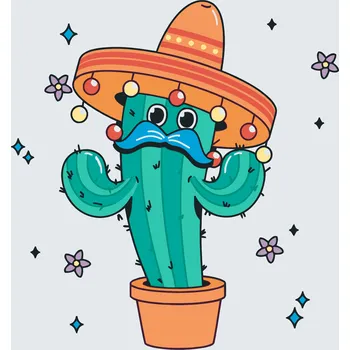 Malování podle čísel - Mexický kaktus Velikost: 30x30cm, Rámování: Pouze srolované plátno