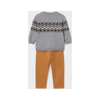 Kojenecké oblečení Mayoral Souprava svetr a kalhoty 2.544 Hnědá Regular Fit 12M