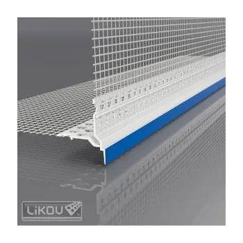 Stavební profil LIKOV VLTU-2H lišta s přiznanou okapnicí a sklovláknitou tkaninou 100/100mm délka 2,5m
