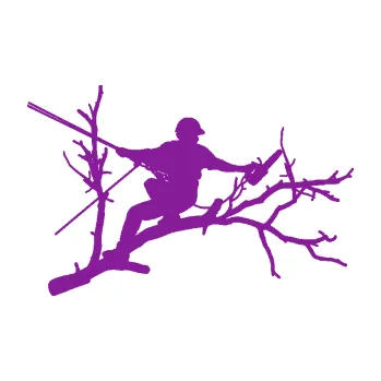 Samolepící dekorace Dřevorubec 006 pravá prořezání ve výškách (14 - fialová) SAMOLEPKA NA AUTO, NÁLEPKA, FÓLIE, POLEP, TUNING, VLASTNÍ TEXT, TISK, AUTOSAMOLEPKY.cz, POLEPY, OBRÁZEK, LOGO, 3D STICKERS