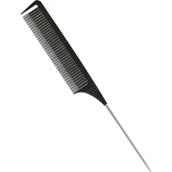 Kartáč pro zvířata Xanitalia Hřeben Xan melírovací hustý jednostranný, vybírací zub, kovový hrot, černý