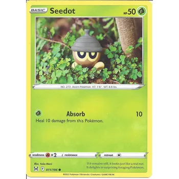 Sběratelská karetní hra Pokémon karta Seedot 011/196 - Lost Origin