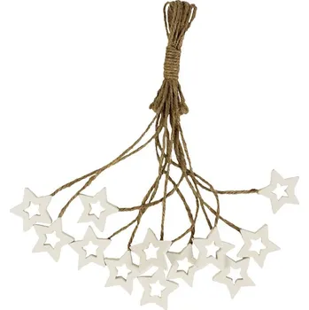 Vánoční dekorace Hvězdičky ve svazku, 12ks D1179-01