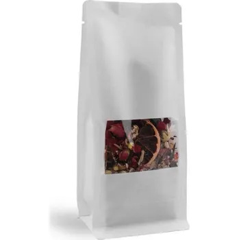 Sáček na potraviny Vrecko s plochým dnom a oknom | papier biely - 250 g