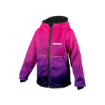 Dětská softshellová bunda Wamu s fleecem Mozaika - fialová velikost 134-140