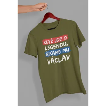 Pánské tričko Václav Barva: Khaki, Velikost: M