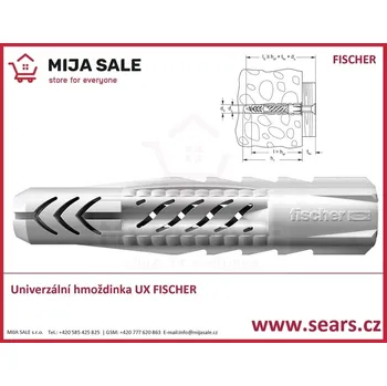 Hmoždinka Univerzální hmoždinka UX 12x 70 FISCHER