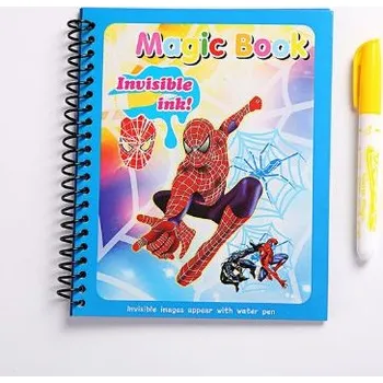Dřevěná hračka Montessori Magic Book vybarvovací knížka - Disney a jiné filmové motivy Varianta: Spiderman