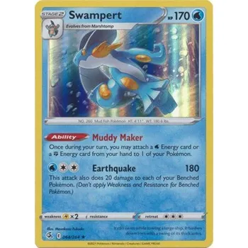 Společenská hra Pokémon karta Swampert 064/264 Holo - Fusion Strike