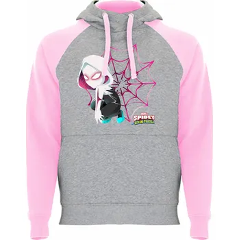 Dívčí mikina Mikina Ghost-Spider ze Spidey a jeho úžasní přátelé Barva: Melírová / světle růžová, Velikost: 98/104 - 3/4roky