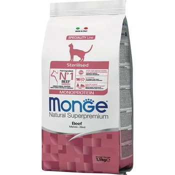 Krmivo pro kočku Monge Monoprotein Sterilised Beef 1,5 kg Hovězí