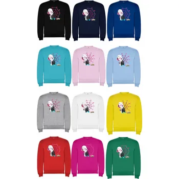 Dívčí mikina Mikina přes hlavu s postavou Ghost-Spider - Spidey Barva: Červená, Velikost: 3XL