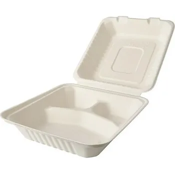 Jednorázové nádobí Ostatní Menubox 3D cukrová třtina 230/230/80mm 50ks