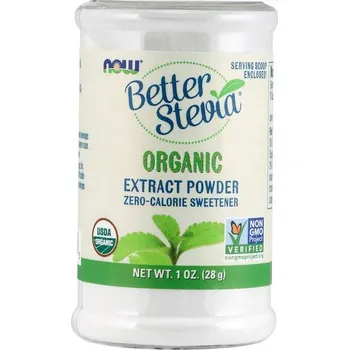 Doplněk stravy NOW Better Stevia Extract Powder (Stévia prášek), Organic, 28 g