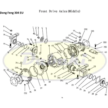 Zahradní traktor 304.31.126-1 Těsnění (Gasket for end cover) Dong Fong (č.78/26)