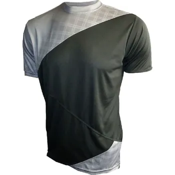 cyklistický dres HAVEN Cyklistický dres s krátkým rukávem - MOUNTAIN - černá/šedá