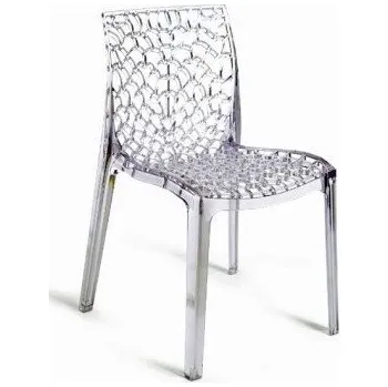 Jídelní židle Židle GRUVYER polykarbonát antracite transparente