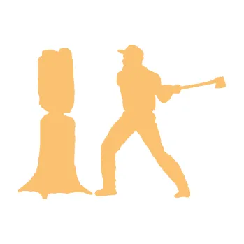 Samolepící dekorace SAMOLEPKA Dřevorubec 005 levá sekat kmen (08 - béžová) NA AUTO, NÁLEPKA, FÓLIE, POLEP, TUNING, VLASTNÍ TEXT, TISK, AUTOSAMOLEPKY.cz, POLEPY, OBRÁZEK, LOGO, SAMOLEPKY