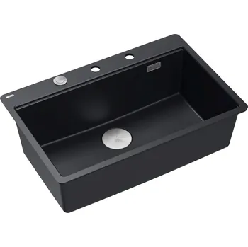 Granitový dřez Quadron Marc dřez graniteq 75x49 cm černá HQM7650U7_FM_BS