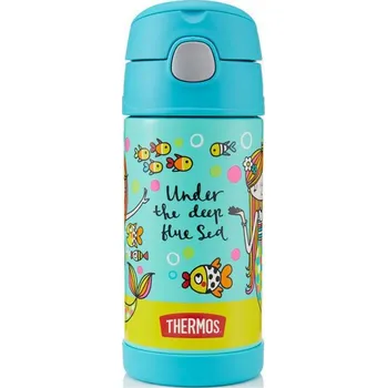 Termoska Thermos Dětská termoska s brčkem 355 ml Mořská panna