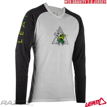 cyklistický dres Dres na kolo Leatt MTB Gravity 2.0 Jersey Zombie 2023 XL