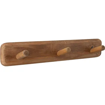 Věšák Walteco Věšáková lišta 530x100 mm, 3 háčky, recyklovaná borovice, FSC