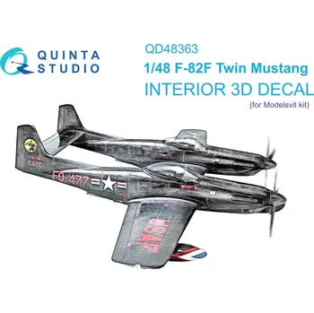Plastikový model 1/48 F-82F Twin Mustang 3D&col.Interior (MSVIT)