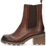 Caprice dámské kožené kotníkové boty pérka 9-25425-41 cognac nappa Velikost: 39