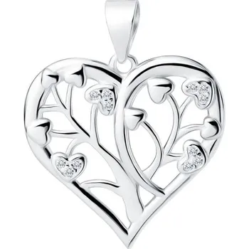 Náhrdelník Lafira stříbrný přívěsek srdce Strom lásky Z1986CR_W (dámský)