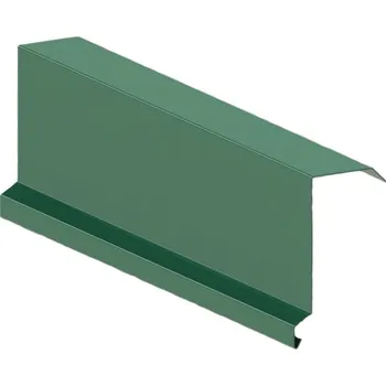 Plech Závětrná lišta horní RŠ 250, 2 bm, Lakovaný pozink, Mechově zelená (RAL 6005)