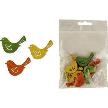 Velikonoční dekorace Dekorační ptáčci 4cm, 12ks D1121