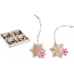 MFP set 24ks hvězda dřevo 4cm s korálkem 8885818