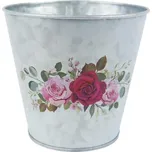 Plechový květináč růže K3335/2