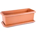 ALFIstyle Zahradní truhlík s podmiskou XL šířka 72cm, terakota