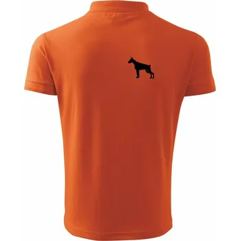 Pánská košile Dobrman ikona prso - Polokošile pánská Pique Polo 203 - 5XL ( Oranžová )