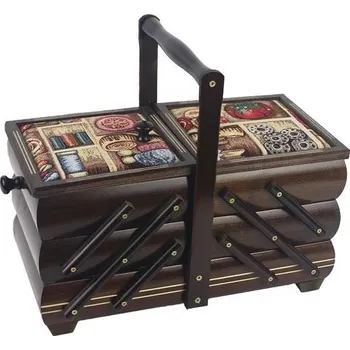 Úložný box Kazeta rozkládací tmavěhnědá čalouněná střední 0960010/02