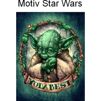 Diamantové malování Disney Diamantové malování - Filmové a pohádkové postavy (kulaté diamanty) Motiv: Star Wars, Rozměr: 20x30 cm