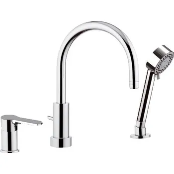 Vodovodní baterie HOPA Tříotvorová vanová baterie PIRA 0737 - bílá matná BAREW0737