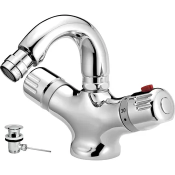 Vodovodní baterie Novaservis Bidetová baterie termostatická s výpustí Aquamat chrom