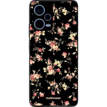 Pouzdro na mobilní telefon Lesklý kryt Mobiwear Glossy - Xiaomi Redmi Note 12 Pro 5G - G039G - Květy na černé (Prémiové lesklé pouzdro, obal, kryt Mobiwear Glossy na mobil Xiaomi Redmi Note 12 Pro 5G - G039G - Květy na černé, materiál Plast + TPU silikon - krytí po všech stranách,)