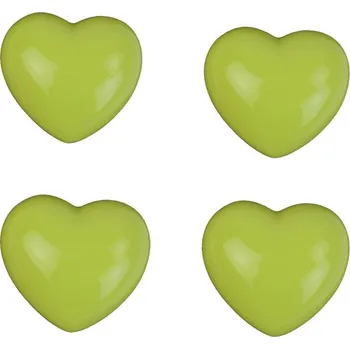 Velikonoční dekorace Srdce zelené 4 ks X1693-15