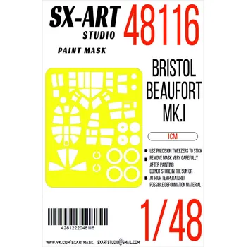Plastikový model 1/48 Paint mask Bristol Beaufort Mk.I (ICM)