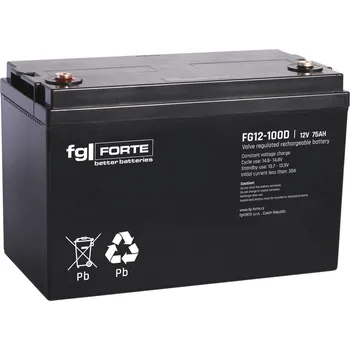 Trakční baterie fg-FORTE FG12-100D 12V/100Ah cyklický AGM akumulátor (Trakční blok)
