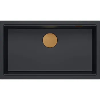 Granitový dřez Quadron Logan dřez graniteq 76x45 cm černá HQD7644U7_PVDC1_U