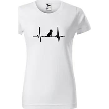 Dámské tričko - EKG pejsek Barva: Černá, Velikost: XL