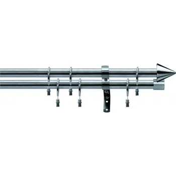 Dvojitá záclonová souprava PALMA 16/240cm, ušlechtilá ocel