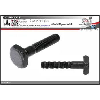 Auto-moto Čtvercový T-šroub pro adaptéry M10x50mm, SVC Group