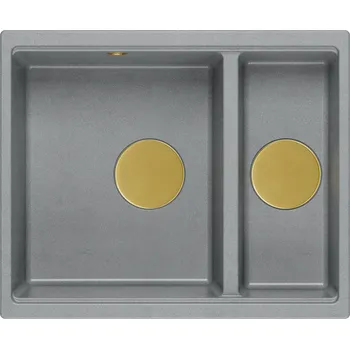 Granitový dřez Quadron Logan dřez graniteq 55x46 cm šedá/grafitová/onyx HCQL5646U5-G1_U